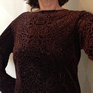 Burnt velvet textured top / Size L